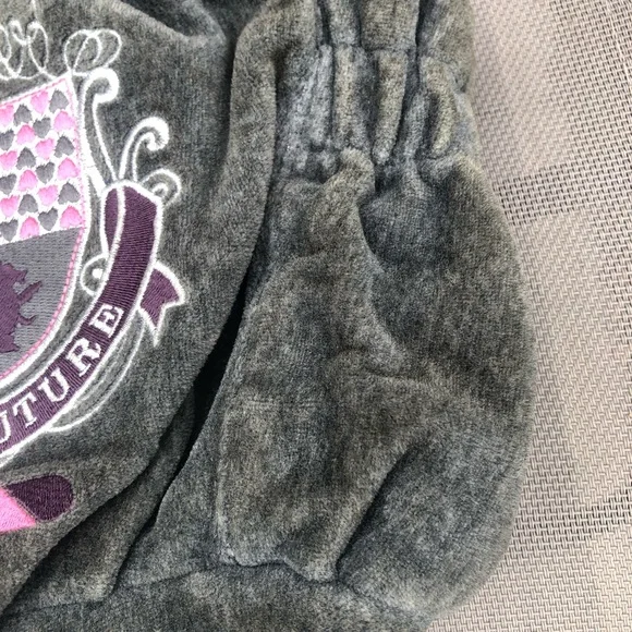 Juicy Couture Vintage 2002 Gray and Pink Velour Bag - Picture 3 of 16